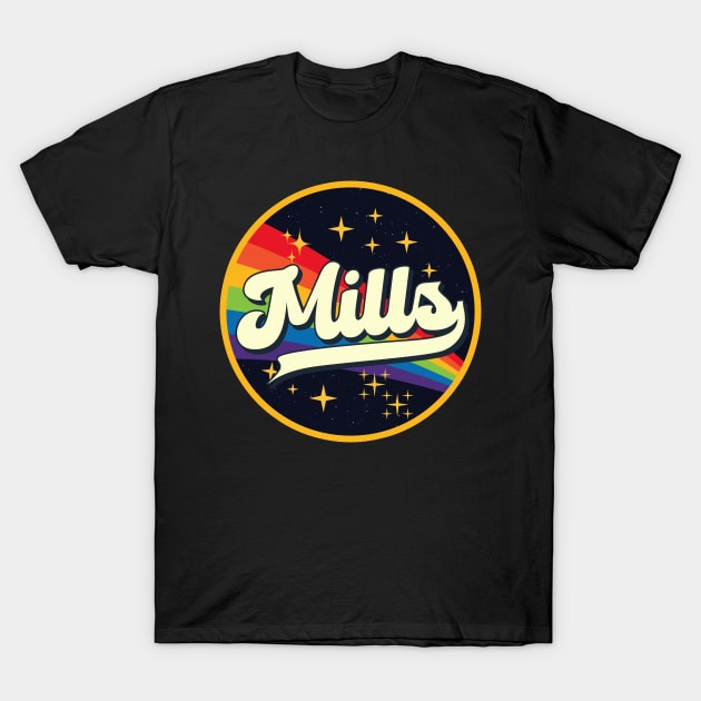 Mills // Rainbow In Space Vintage Style T-Shirt by LMW Art